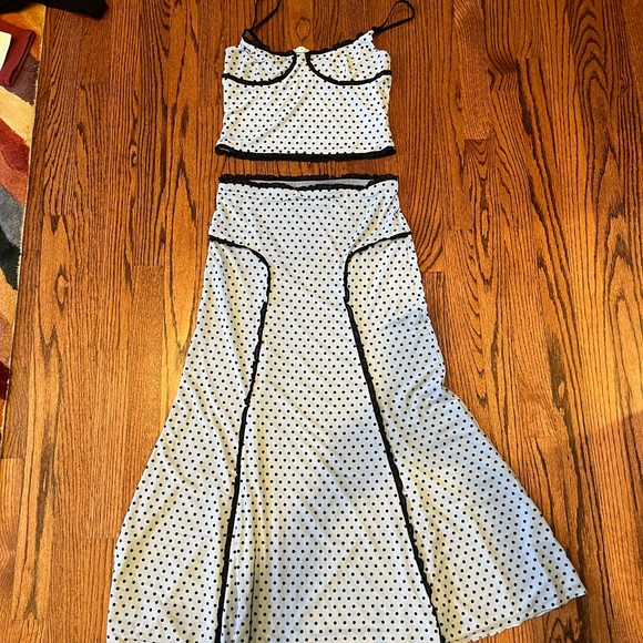 Tiger Must Set Maxi Skirt XS and Top S polka dot - Picture 2 of 6